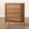 Baxton Studio Ramiel MidCentury Modern Ash Walnut Finished Wood and Rattan 4Drawer Chest 215-12426-ZORO - alternate 9